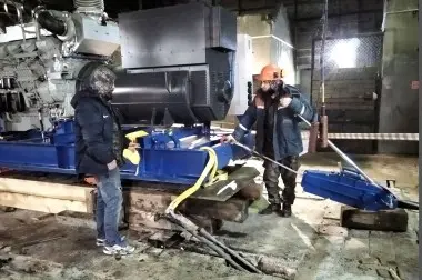 Монтаж ТЭ.1000 на фундамент – фото 8 из 15