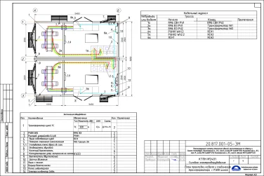 Замена трансформаторной подстанции КТПН, прокладка и подключение силового оборудования для ГУП «Водоканал Санкт-Петербурга» – чертеж из проектной документации 2 из 4
