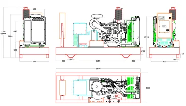 ДГУ Green Power на 160 кВт для строительства моста – чертеж из проектной документации 1 из 4