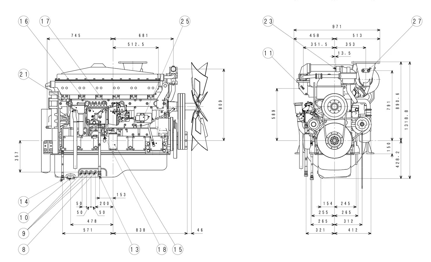 Mitsubishi S6A3-PTAA - 0 кВт купить  | Двигатель в Техэкспо