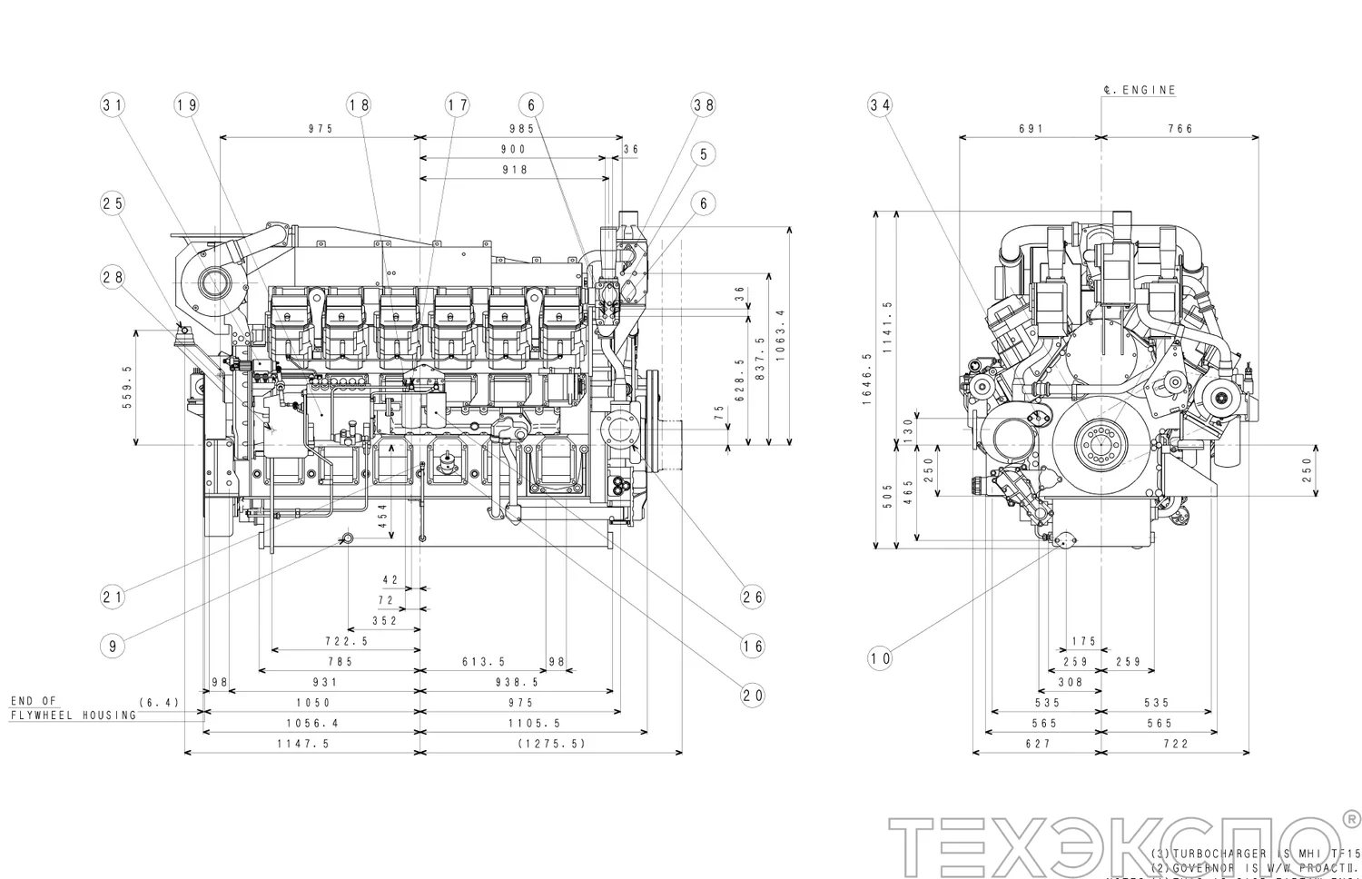 Mitsubishi S12R-PTAW - 0 кВт купить  | Двигатель в Техэкспо