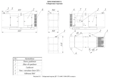 Три ДГУ на 880 кВт для строительства АЭС «Эль-Дабаа» в Египте – чертеж из проектной документации 3 из 9