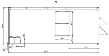 Контейнерная ДЭС 500 кВт для золотодобывающего предприятия в Иркутской области – чертеж из проектной документации 3 из 4