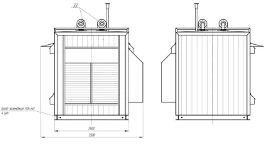 Два контейнера энергокомплекса 1200 кВт для производителя биопрепаратов «Генериум» – чертеж из проектной документации 3 из 5