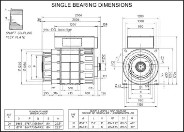  Высоковольтный альтернатор 10-10,5-11 кВ: ECO49HV 4 A, pitch 5/6 (2500 - 5820 кВА) – фото 9 из 14