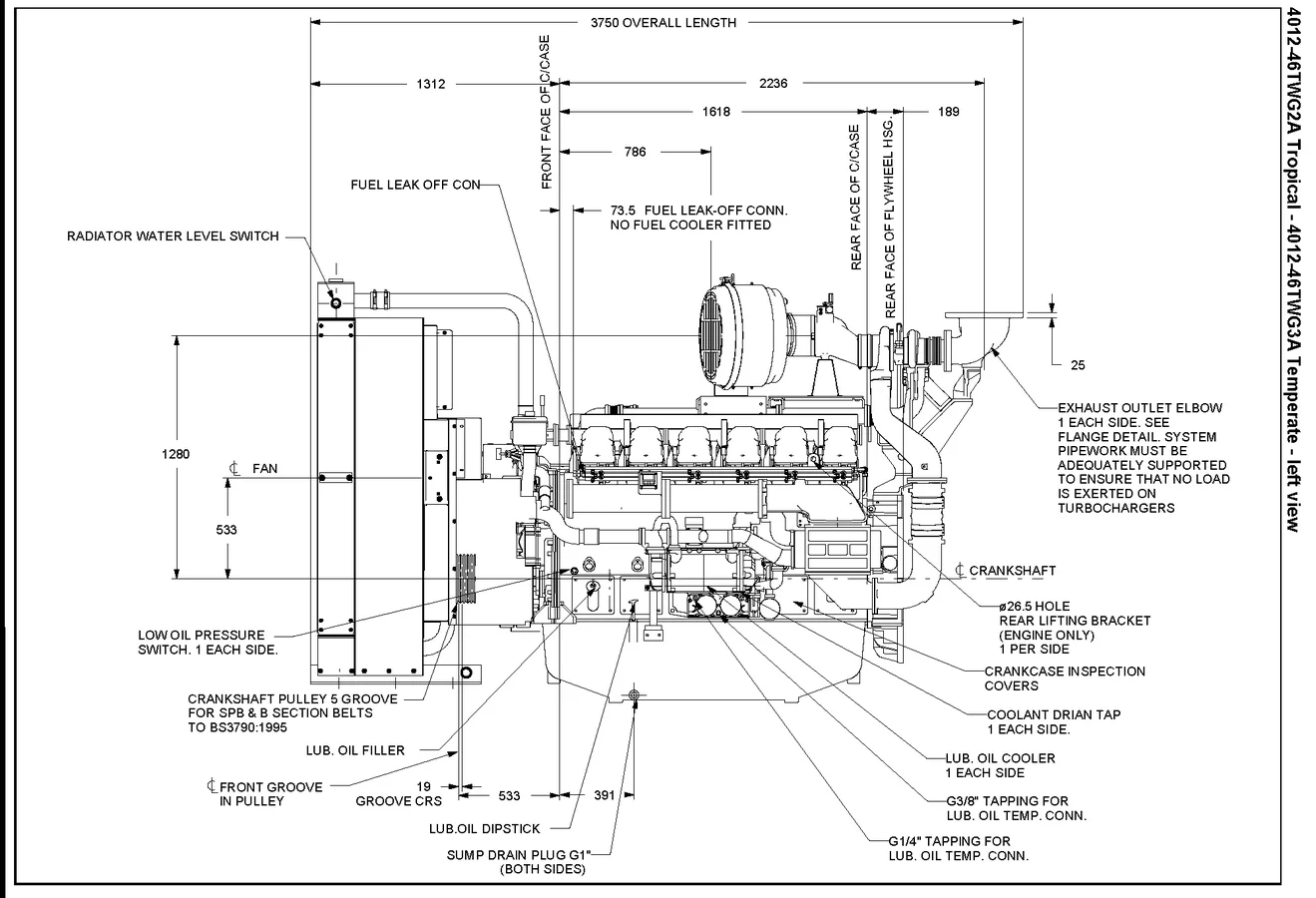 Perkins 4012-46TWG2A - 0 кВт купить  | Двигатель в Техэкспо