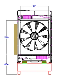 Дизель-генератор Green Power GP440A/P-N мощностью 320 кВт для НИИ гигиены, профпатологии и экологии человека – чертеж из проектной документации 3 из 5