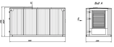 Контейнер для ДГУ 320 кВт для ковидного госпиталя в Мурманске – чертеж из проектной документации 5 из 7