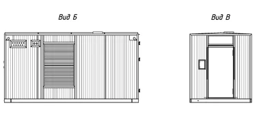 Контейнер для ДГУ 320 кВт для ковидного госпиталя в Мурманске – чертеж из проектной документации 4 из 7