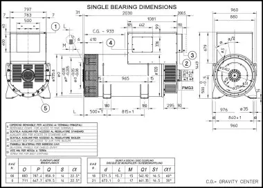  Высоковольтный альтернатор 10-10,5-11 кВ: ECO46HV 4 A, pitch 5/6 (1500 - 3000 кВА) – фото 3 из 12