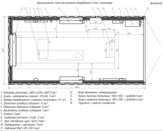 ДГУ 320 кВт на полозьях для нейтринного телескопа Baikal-GVD (астрономические исследования ОИЯИ) – чертеж из проектной документации 5 из 5