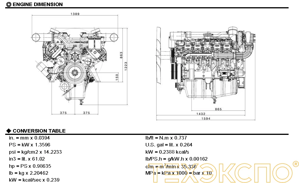 Doosan DP180LA - 0 кВт купить  | Двигатель в Техэкспо