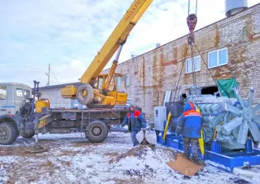 Монтаж ТЭ.1000 на фундамент – фото 3 из 15