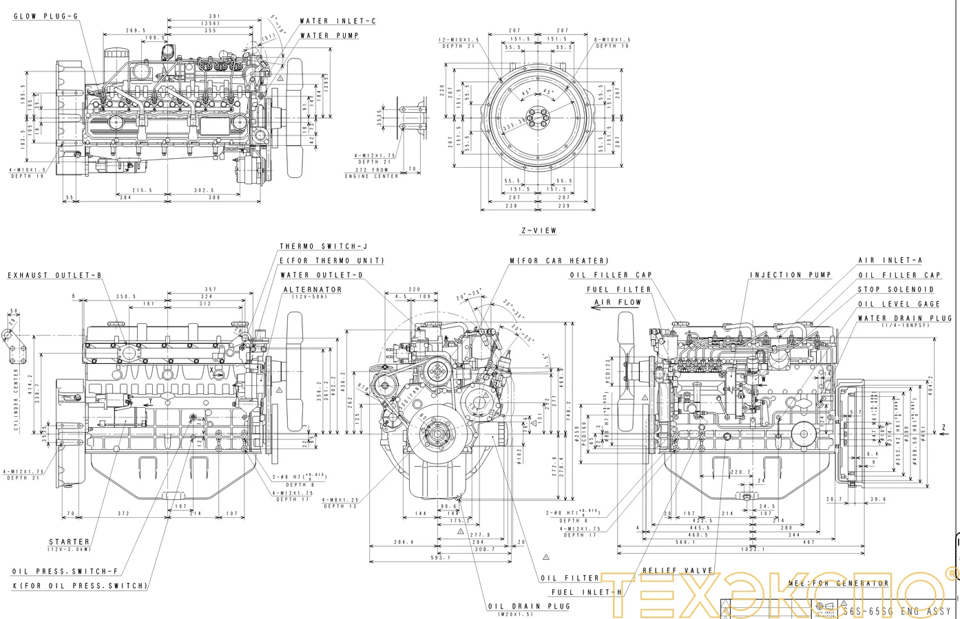 Mitsubishi S6S 65SG - 0 кВт купить  | Двигатель в Техэкспо