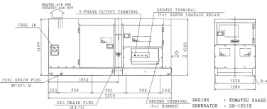 ДЭС Denyo 100 кВт для Охотской горно-геологической компании – чертеж из проектной документации 1 из 2