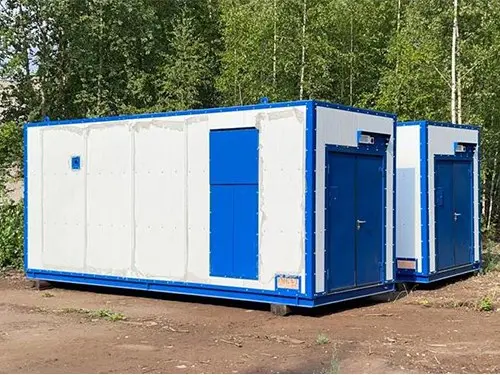 Два контейнера с тепловым модулем для газопоршневой установки