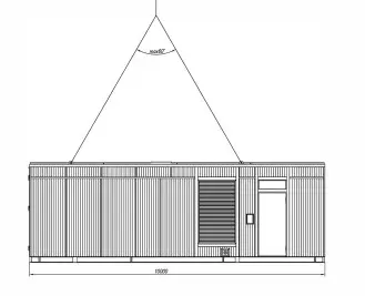 Два блок-контейнера для высоковольтного энергокомплекса в Усть-Луге – чертеж из проектной документации 3 из 3