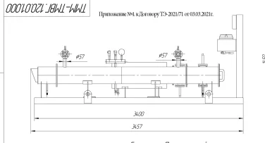 Два контейнера с тепловым модулем для газопоршневой установки – чертеж из проектной документации 8 из 14