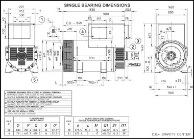  Высоковольтный альтернатор 6,3-6,6 кВ: ECO46MV 4 A, pitch 5/6 (1620 - 3240 кВА) – фото 8 из 12