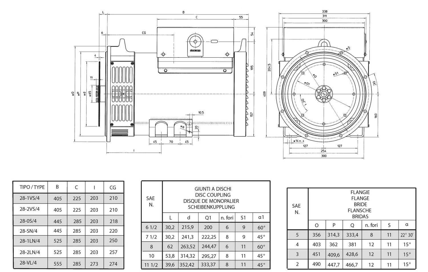 Mecc Alte ECO28-2LN/4 - 20 кВт купить  | Генератор в Техэкспо