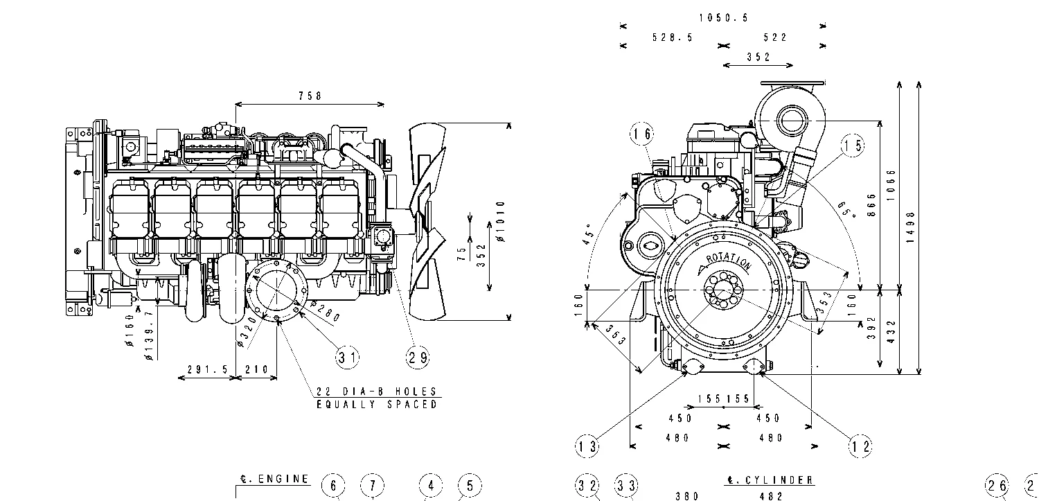 Mitsubishi S6R2-PTA - 0 кВт купить  | Двигатель в Техэкспо