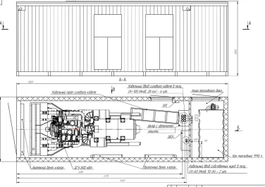 Два контейнера для ДГУ 800 кВт для контейнерного терминала (КТСП) в Петербурге – чертеж из проектной документации 3 из 5