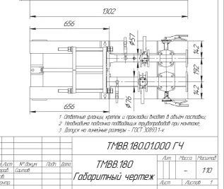 Два контейнера с тепловым модулем для газопоршневой установки – чертеж из проектной документации 3 из 14