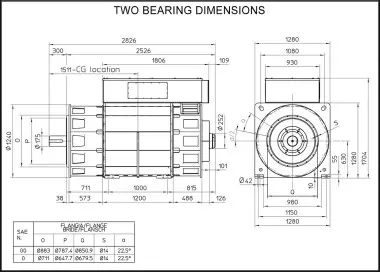 Высоковольтный альтернатор 10-10,5-11 кВ: ECO49HV 4 A, pitch 5/6 (2500 - 5820 кВА) – фото 12 из 14