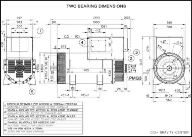  Высоковольтный альтернатор 10-10,5-11 кВ: ECO46HV 4 A, pitch 5/6 (1500 - 3000 кВА) – фото 8 из 12