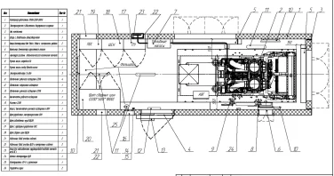 Два контейнера энергокомплекса 1200 кВт для производителя биопрепаратов «Генериум» – чертеж из проектной документации 4 из 5