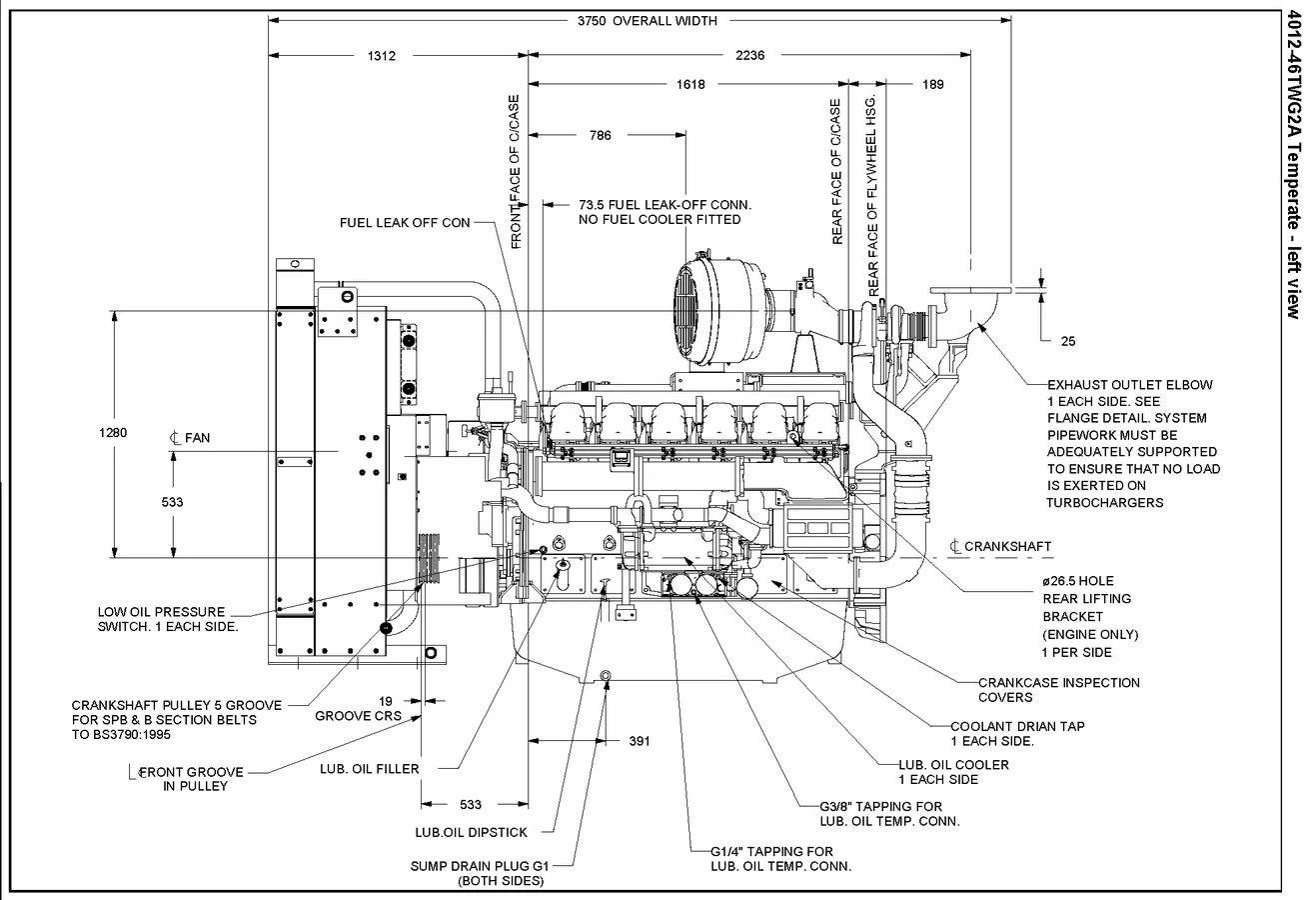 Perkins 4012-46TWG2A - 0 кВт купить  | Двигатель в Техэкспо