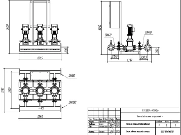 Насосные установки пожаротушения и водоснабжения для вахтового поселка нефтяной компании в Иркутской области – чертеж из проектной документации 8 из 14