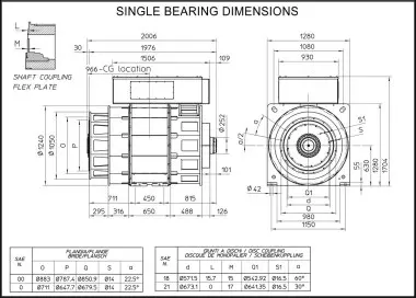  Высоковольтный альтернатор 6,3-6,6 кВ: ECO49MV 4 A, pitch 5/6 (2620 - 6108 кВА) – фото 13 из 14