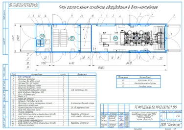 Поставка и ПНР шести ДГУ 12 МВт для промышленного предприятия ЮФО – чертеж из проектной документации 2 из 5