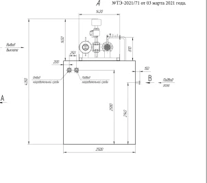 Два контейнера с тепловым модулем для газопоршневой установки – чертеж из проектной документации 9 из 14