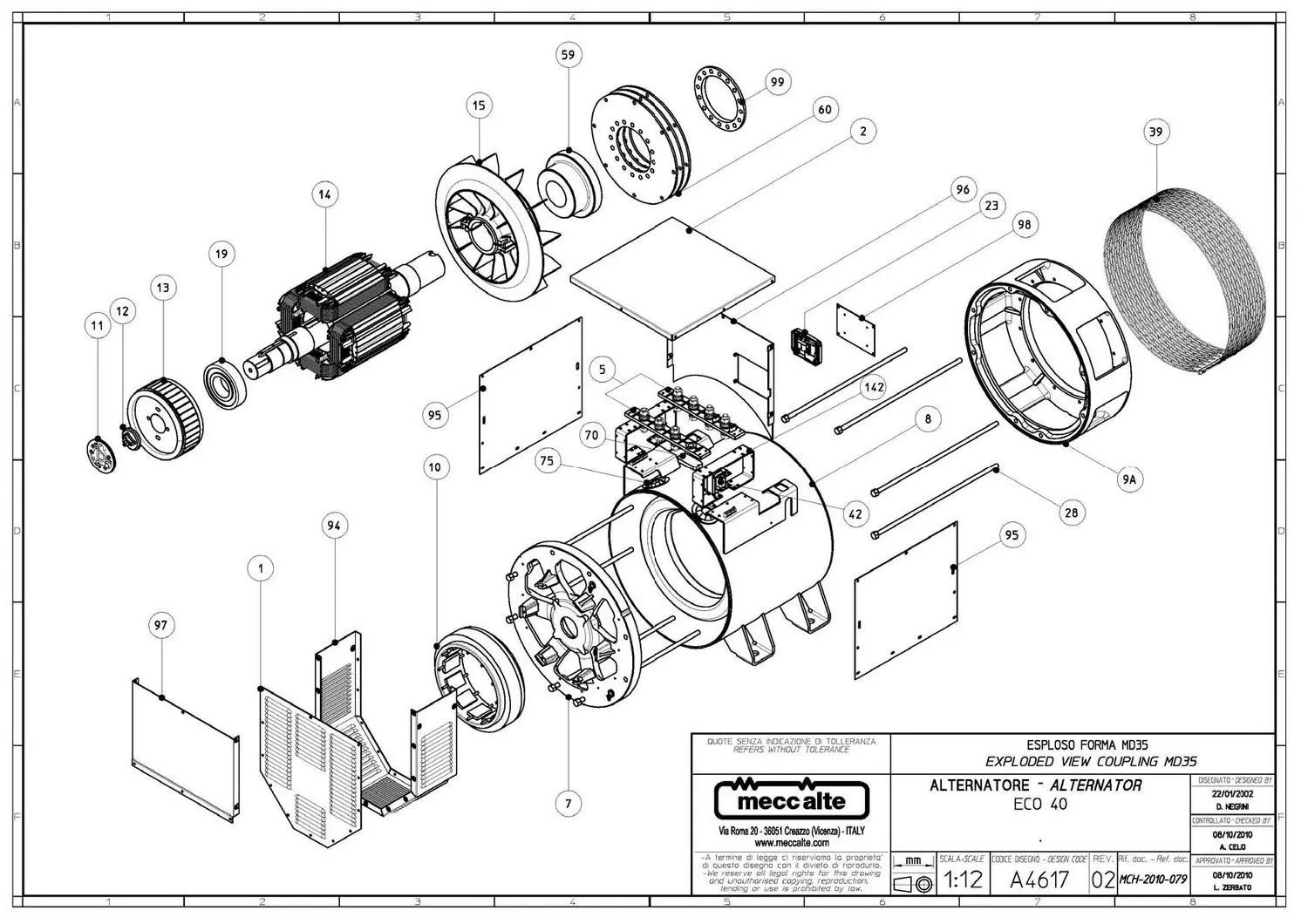 Mecc Alte ECO40-1S/4 - 320 кВт купить  за 609&nbsp;316 рублей | Генератор в Техэкспо