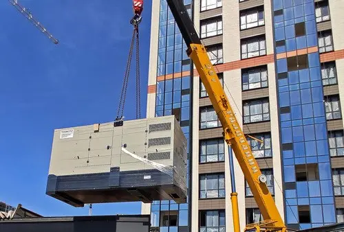 Две ДГУ Scania по 250 кВт в кожухах для ЖК на намыве на Васильевском острове в Петербурге