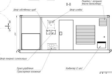 Производство трех контейнеров для насосной установки «Белоруснефти» – чертеж из проектной документации 3 из 7