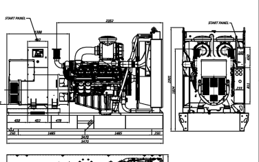 ДГУ Doosan 420 и 600 кВт для шахты на Караканском месторождении в Кузбассе – чертеж из проектной документации 5 из 11