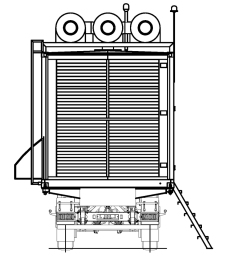 Два контейнера 13м на шасси длиной 14 м для ДЭС 4 МВт на АЭС «Руппур» – чертеж из проектной документации 4 из 10