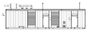 Два контейнера 13м на шасси длиной 14 м для ДЭС 4 МВт на АЭС «Руппур» – чертеж из проектной документации 8 из 10