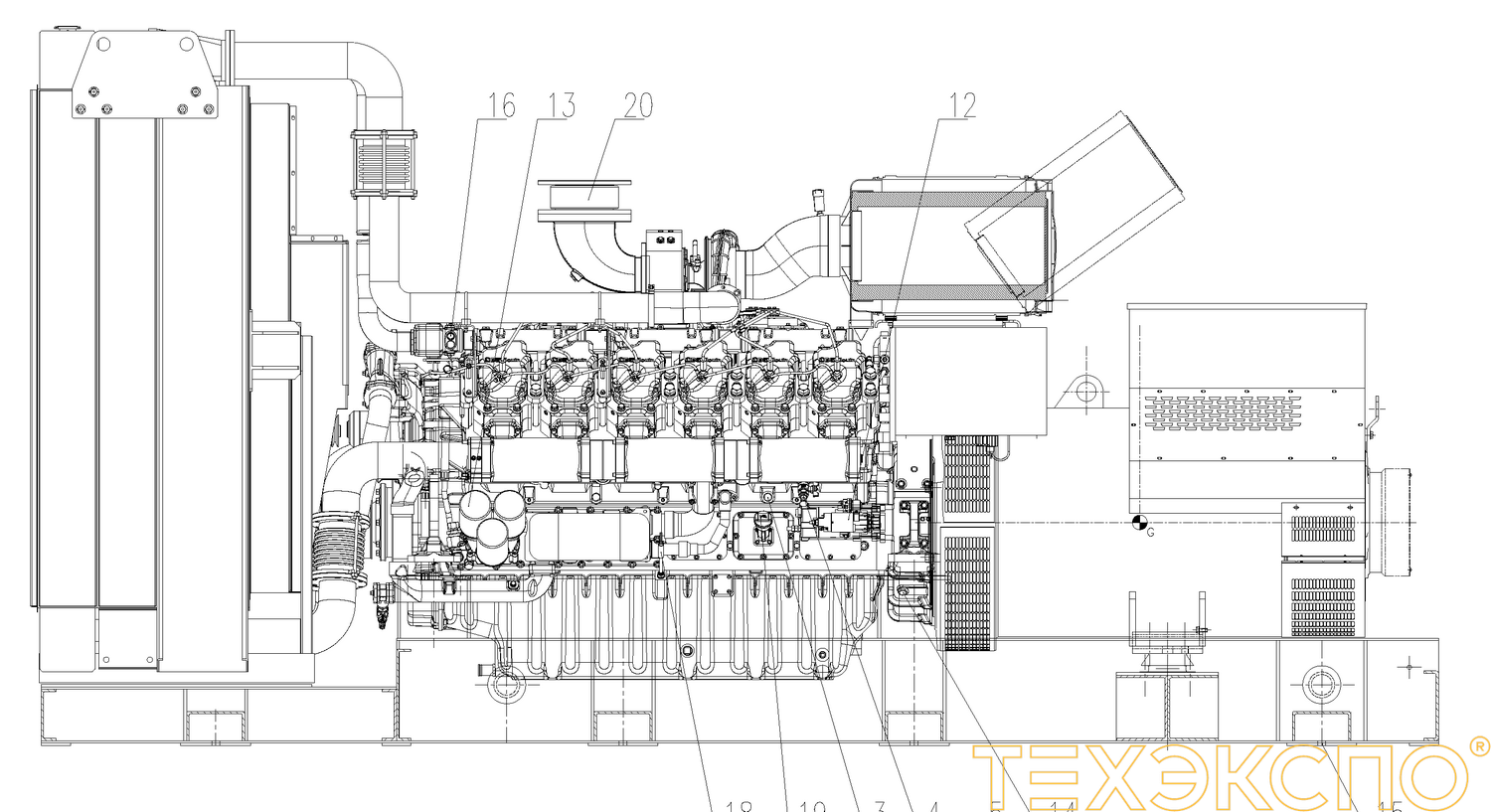 Weichai WPG1700B7 - ДЭС 1200 кВт  за 15&nbsp;304&nbsp;748 рублей | Дизельная электростанция в Техэкспо