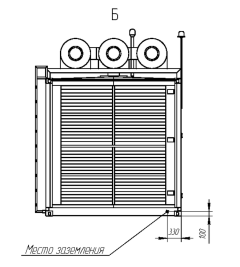 Два контейнера 13м на шасси длиной 14 м для ДЭС 4 МВт на АЭС «Руппур» – чертеж из проектной документации 7 из 10