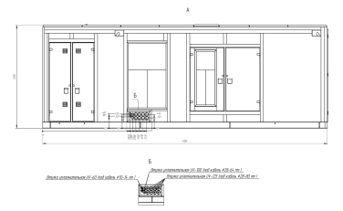 ДЭС 1200 кВт Mitsubishi с резервуаром 4500 л для Боткинской больницы в Москве – чертеж из проектной документации 2 из 8