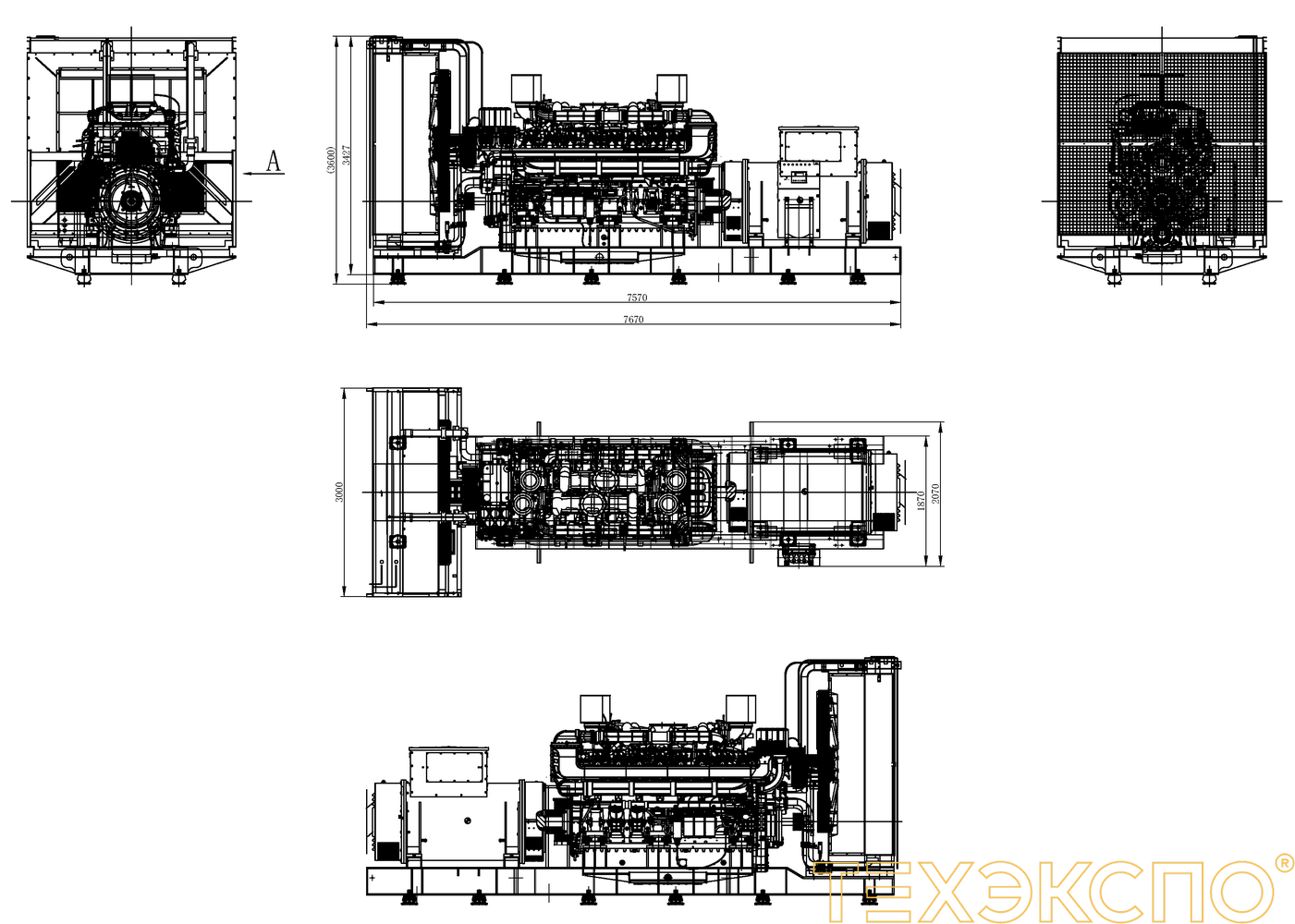 Weichai WPG3300B7 - ДЭС 2400 кВт в Санкт-Петербурге за 57 491 152 рублей |  Дизельная электростанция