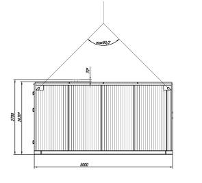 Контейнер для ДГУ 320 кВт для ковидного госпиталя в Мурманске – чертеж из проектной документации 7 из 7