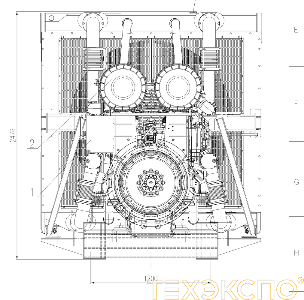 Weichai WPG1700B7 - ДЭС 1200 кВт  за 15&nbsp;304&nbsp;748 рублей | Дизельная электростанция в Техэкспо