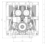 Чертеж дизельной электростанции  WPG1700B7 – 
фото 4 из 6