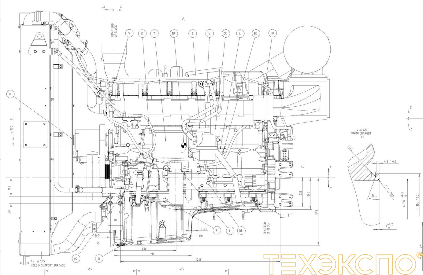 Volvo TAD1643GE - 596 кВт купить в Санкт-Петербурге | Двигатель в Техэкспо