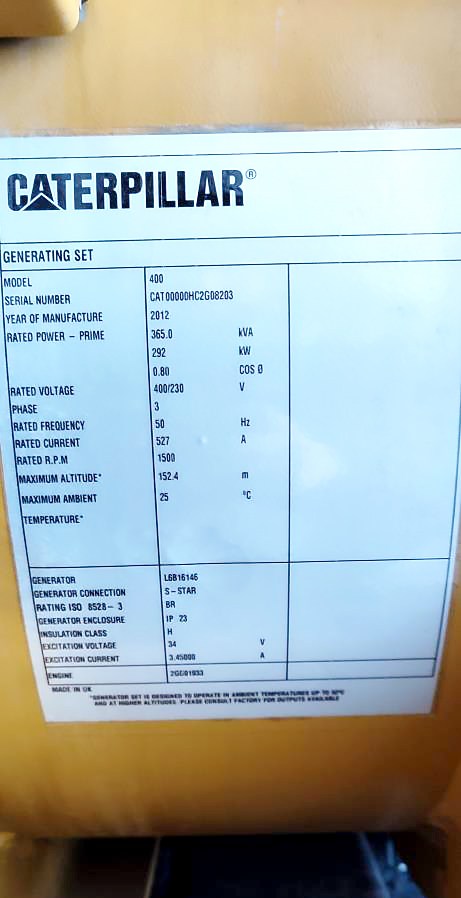 Caterpillar CAT 3406 - 2013г, новая, на консервации, склад в Салехарде - ДЭС 291 кВт  за 4&nbsp;300&nbsp;000 рублей | Дизельная электростанция в Техэкспо